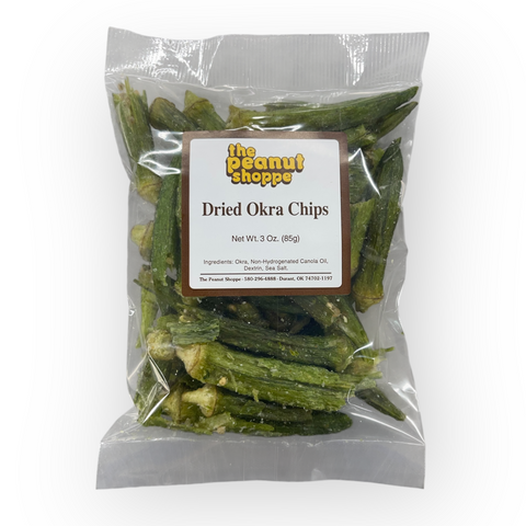 Dried Okra Chips 3 Oz Package